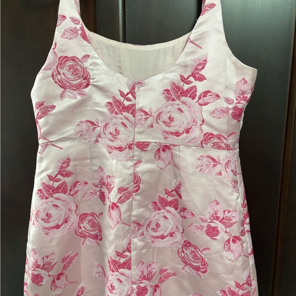 Lulu's Pink Floral Dress - Picture 2 of 3